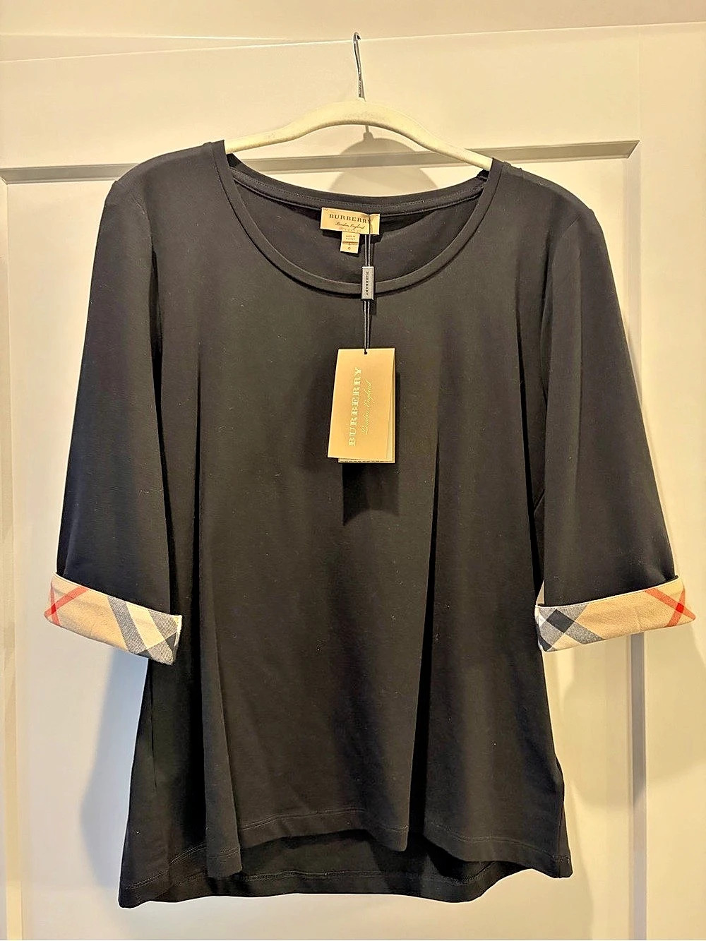 Burberry Check Top NWT